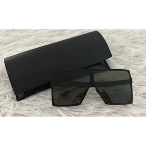 Saint Laurent SL 182 Betty rectangle frame Oversized sunglasses With Case